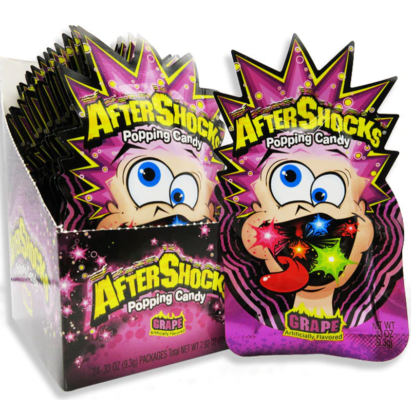 After Shocks Popping Candy Grape 0.33 oz -24 Count box