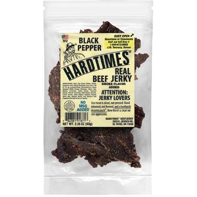 Hard Times Black Pepper Beef Jerky 2.25 OZ - Cow Crack