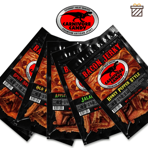 Carnivore Candy Bacon Jerky - 5 pack Variety Bundle - Cow Crack