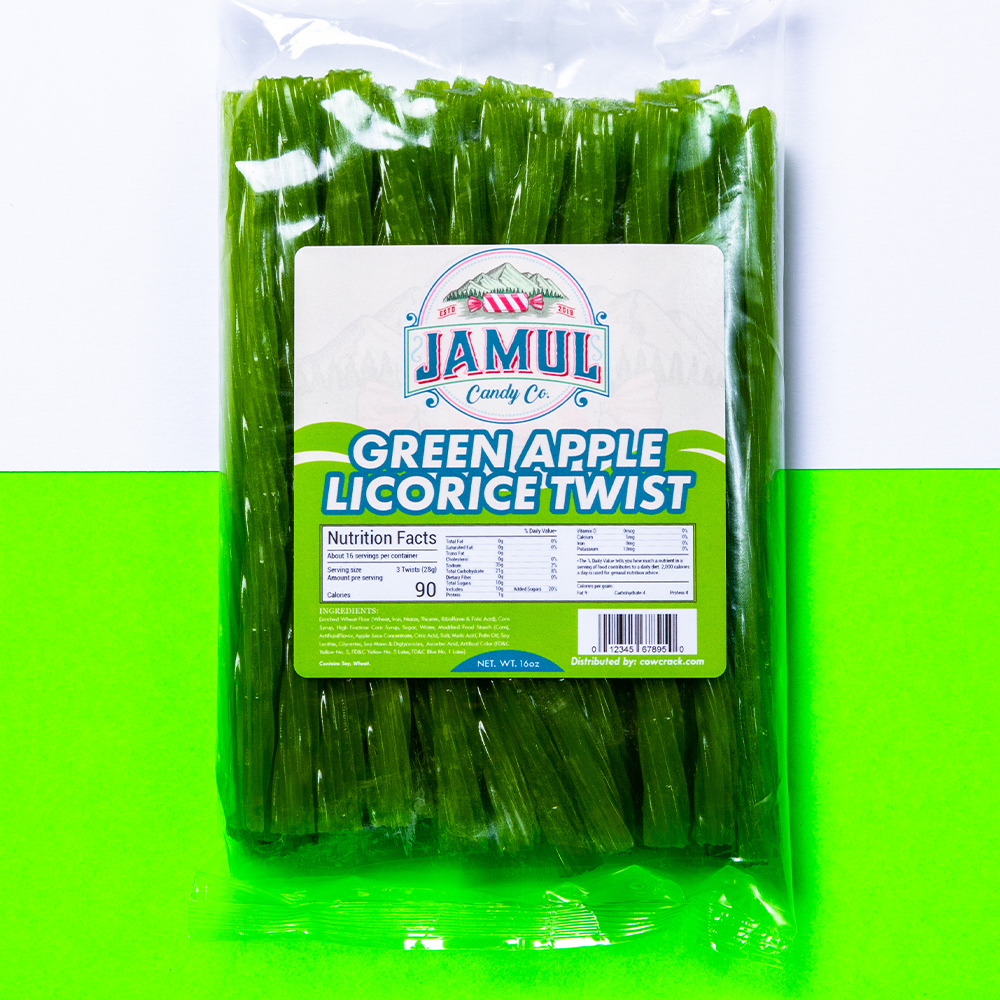 Jamul Candy Co. Green Apple Licorice 16 OZ