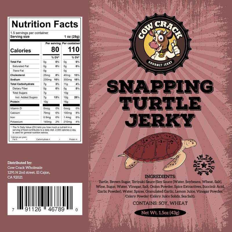 Cow Crack Snapping Turtle Jerky 1.5 oz