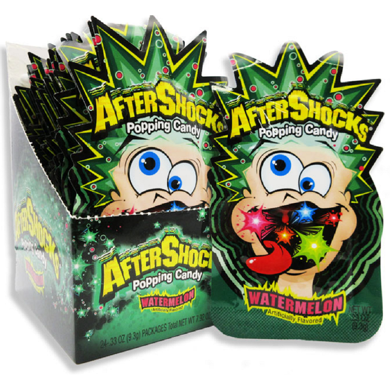 After Shocks Popping Candy Watermelon 0.33 oz -24 Count box