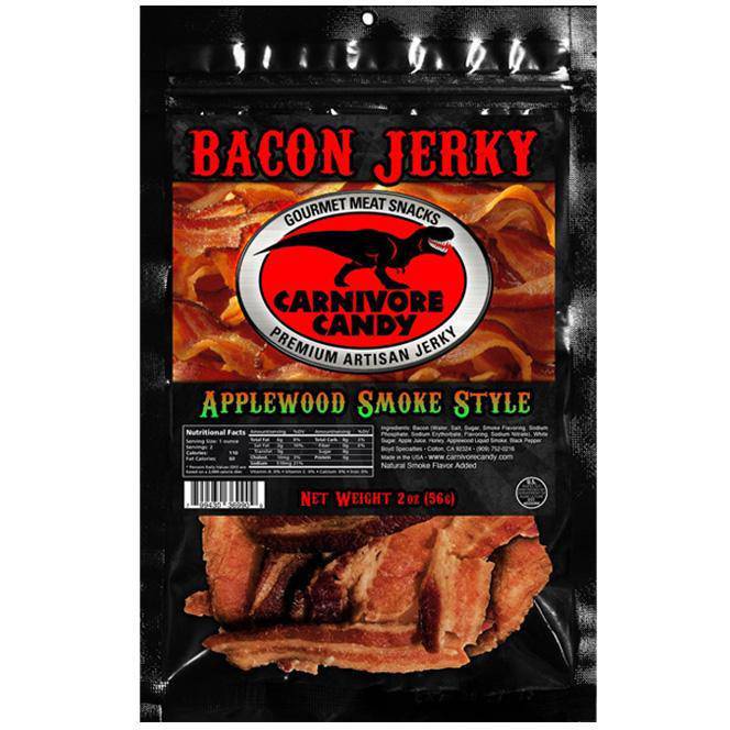 Carnivore Candy Applewood Bacon Jerky - Cow Crack