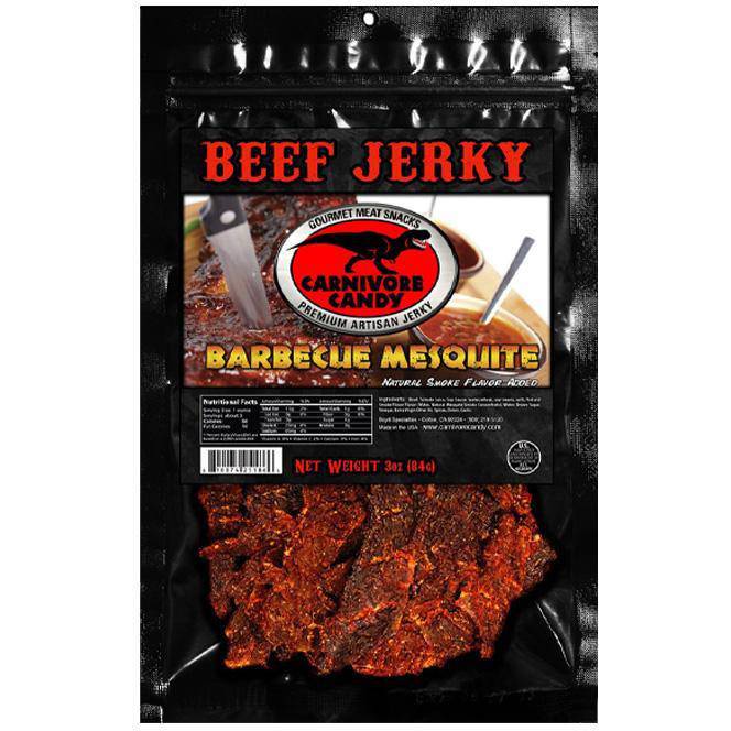 Carnivore Candy Barbecue Mesquite Beef Jerky - Cow Crack