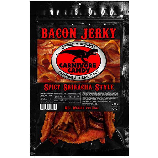 Carnivore Candy Spicy Sriracha Bacon Jerky - Cow Crack