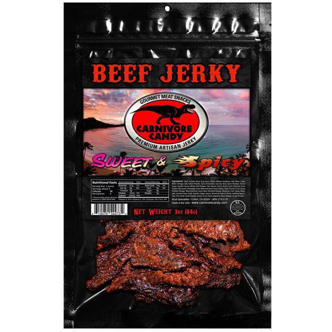 Carnivore Candy Sweet and Spicy Beef Jerky - Cow Crack