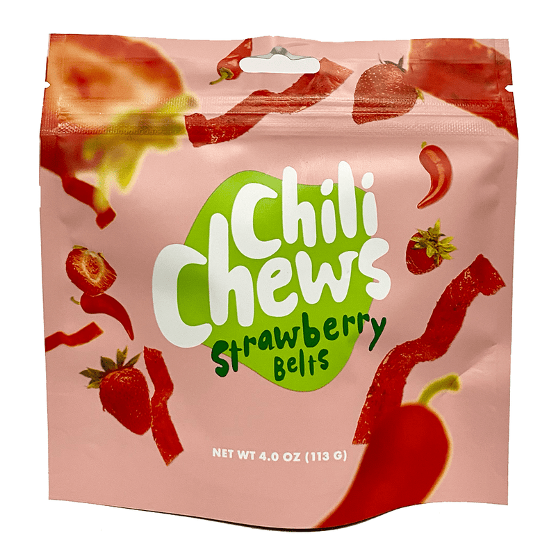 Chili Chews Strawberry Belts 4 oz - Cow Crack