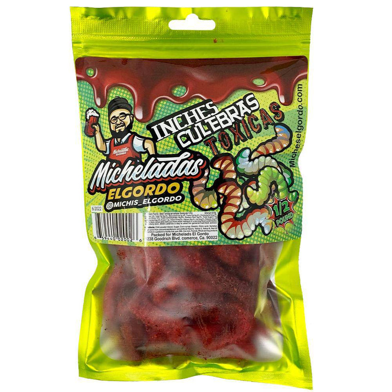Micheladas El Gordo Toxicas Gummy Worms 8 OZ - Cow Crack