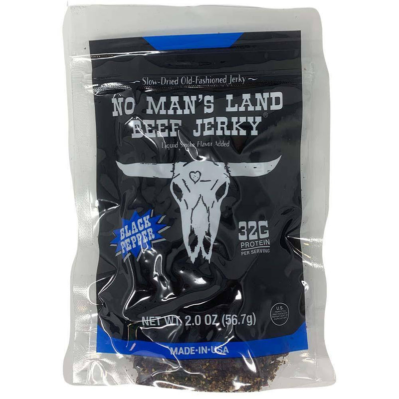 No Man's Land Beef Jerky Black Pepper 2 OZ - Cow Crack