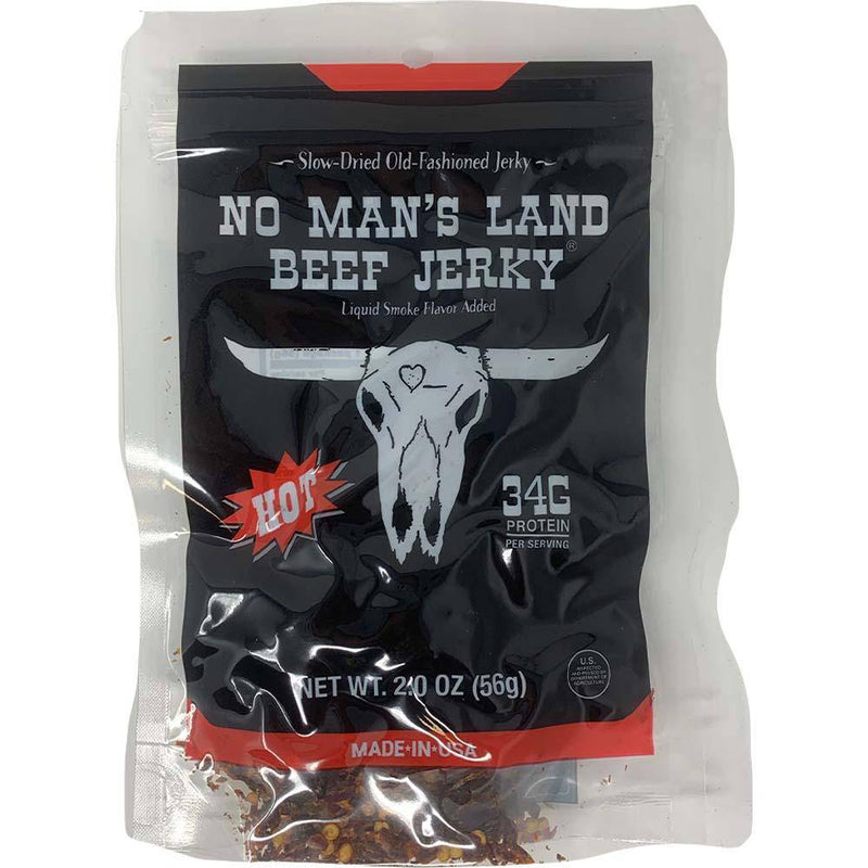 No Man's Land Beef Jerky Hot 2 OZ - Cow Crack