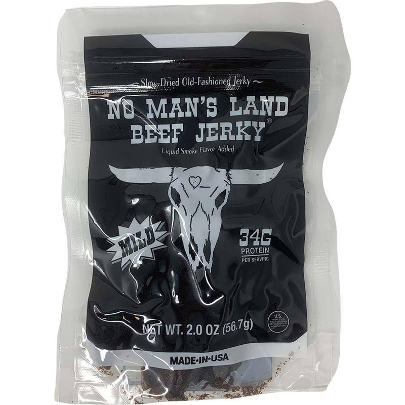 No Man's Land Beef Jerky Mild 2 OZ - Cow Crack