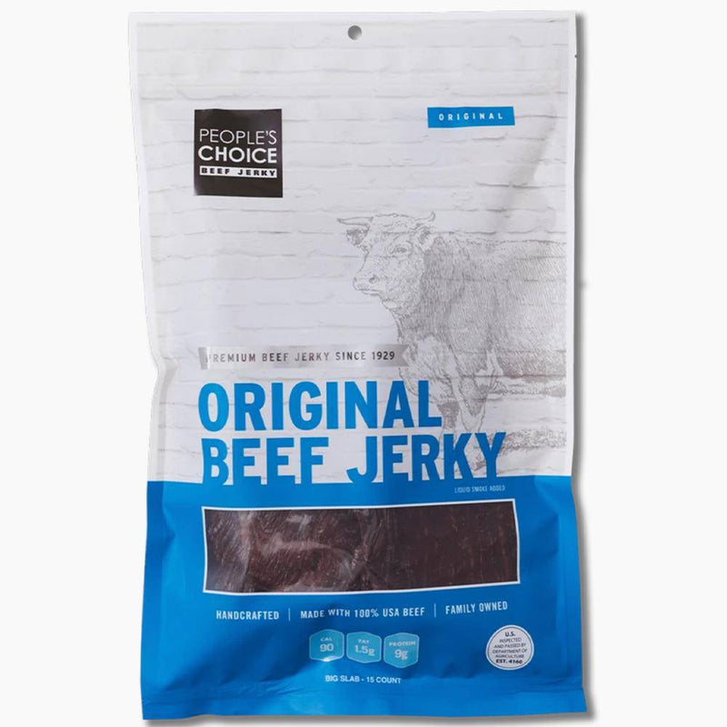 People's Choice Beef Jerky Original Slabs 15 Count - Cow Crack