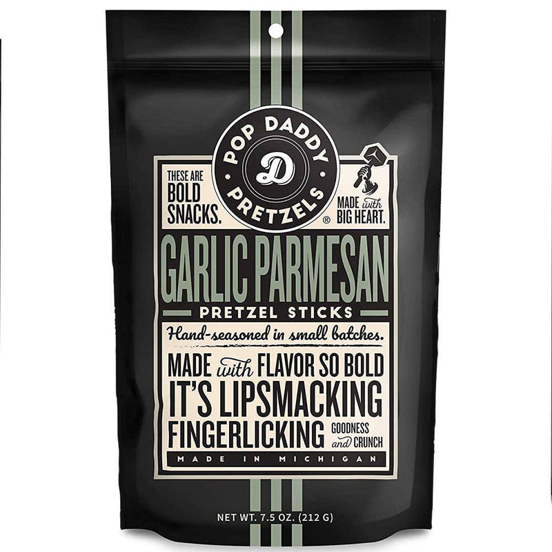 Pop Daddy Garlic Parmesan Pretzel Sticks 7.5 OZ - Cow Crack