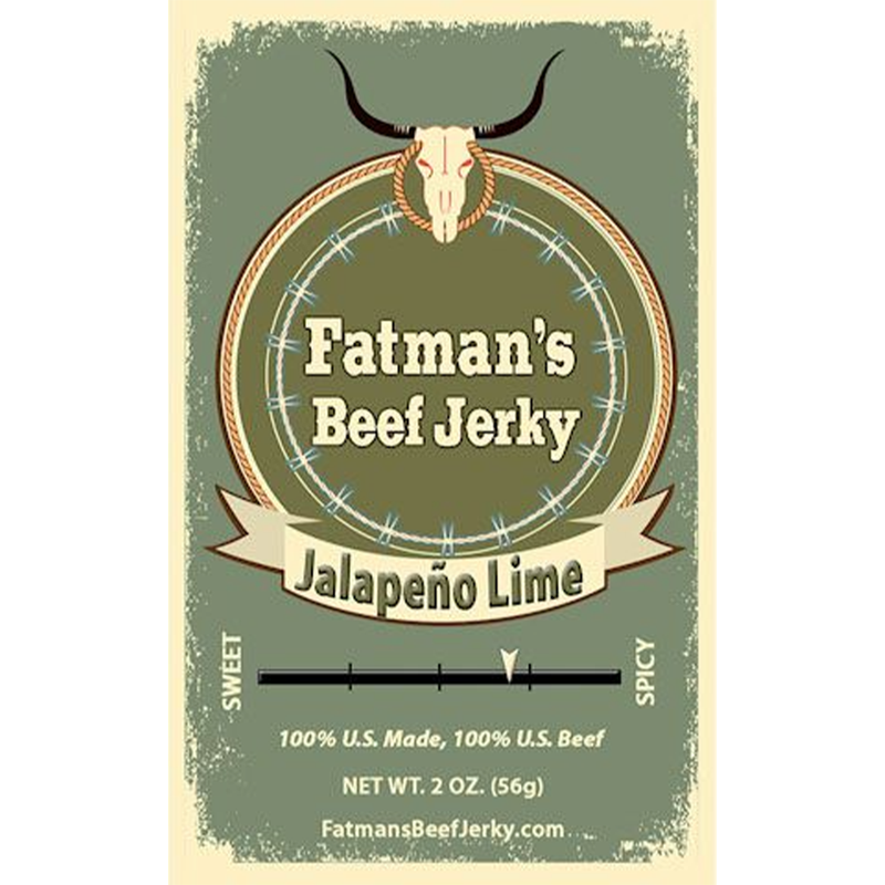 Fatman's Jalapeno Lime Beef Jerky 2 OZ