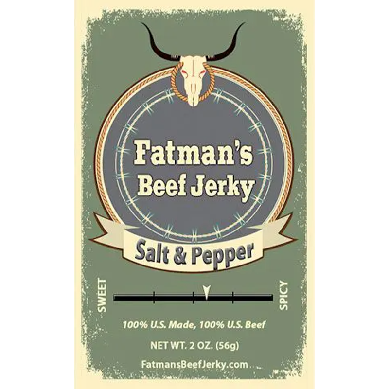 Fatman's Salt & Pepper Beef Jerky 2 OZ