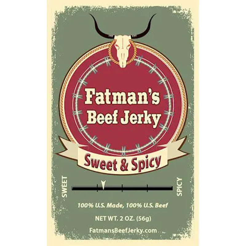 Fatman's Sweet & Spicy Beef Jerky 2 OZ