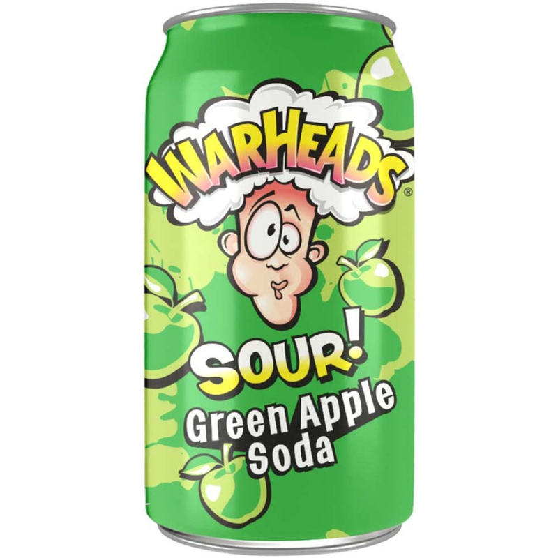 Warheads Sour Apple Soda 12 oz